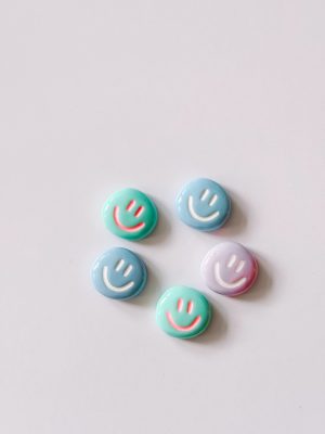 Smiley magneten blauw/groen