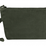 Tasje van ribfluweel: khaki