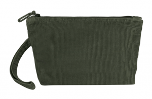 Tasje van ribfluweel: khaki