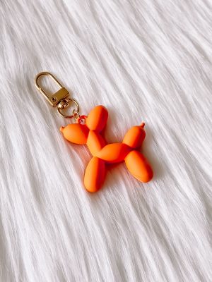 Ballonhondje sleutelhanger mat oranje