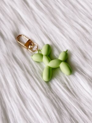 Ballonhondje sleutelhanger mat groen