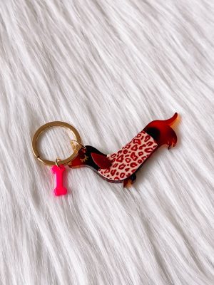Hond luipaard sleutelhanger