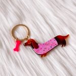 Hond donut sleutelhanger