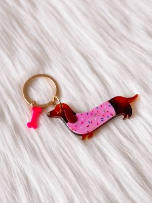 Hond donut sleutelhanger