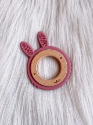 Bijtring konijn roze - Afbeelding 2