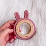 Bijtring konijn roze