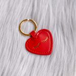 Hartje sleutelhanger rood