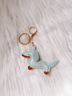 Hond sleutelhanger blauw