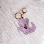 Kat sleutelhanger lila
