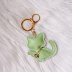 Kat sleutelhanger groen