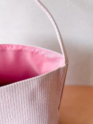 Gepersonaliseerde paasmand met strepen roze