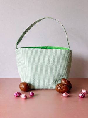 Gepersonaliseerde paasmand met strepen groen