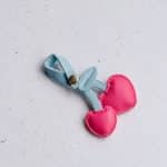Kersen sleutelhanger blauw roze