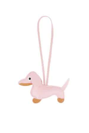 Bag charm hond roze