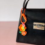 Bag charm flower oranje