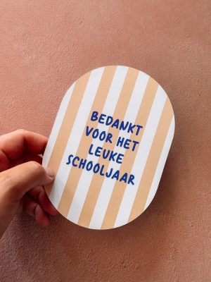 Bedankt voor het leuke schooljaar