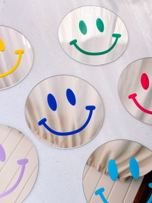 Smiley spiegel kobalt - Afbeelding 2