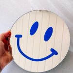 Smiley spiegel kobalt
