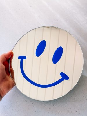 Smiley spiegel kobalt