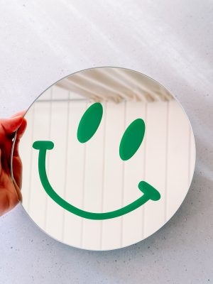 Smiley spiegel groen