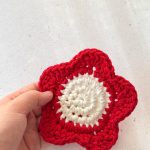 Bloemen onderlegger rood